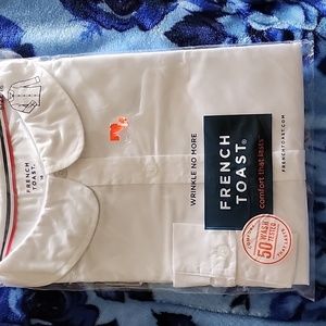 Girls white button up blouse French toast